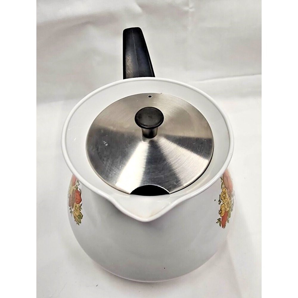 Vintage Corning Ware Spice of Life 6 cup Tea kettle 1970's with Lid Retro Kitsch - Picture 6 of 15